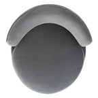 Fauteuil pivotant d'appoint en velours anthracite, 1 place