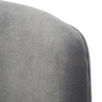 Fauteuil pivotant d'appoint en velours anthracite, 1 place