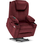 Fauteuil inclinable MCombo Large Power Lift avec massage, porte-gobelets, repose-pieds étendu, tissu 7516