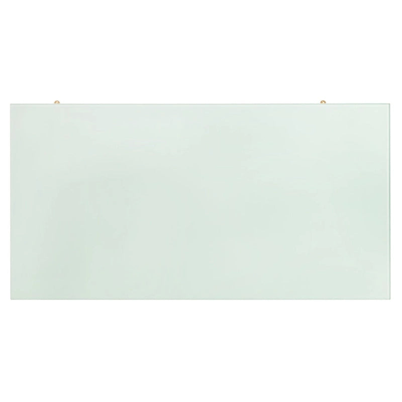 Table d'appoint en métal avec dessus en verre transparent/blanc et accents or/argent – 1 personne