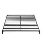 Cadre de lit plateforme en métal noir, pas de sommier tapissier, lit simple/double/grand lit, 1 à 2 personnes