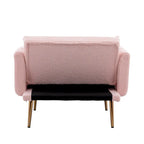 Chaise longue/fauteuil d'appoint, bords incurvés, rembourrée de mousse épaisse et recouverte d'un tissu de haute qualité
