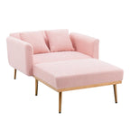 Chaise longue/fauteuil d'appoint, bords incurvés, rembourrée de mousse épaisse et recouverte d'un tissu de haute qualité