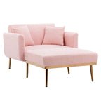 Chaise longue/fauteuil d'appoint, bords incurvés, rembourrée de mousse épaisse et recouverte d'un tissu de haute qualité