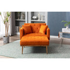Chaise longue/fauteuil d'appoint, bords incurvés, rembourrée de mousse épaisse et recouverte d'un tissu de haute qualité