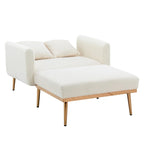 Chaise longue/fauteuil d'appoint, bords incurvés, rembourrée de mousse épaisse et recouverte d'un tissu de haute qualité