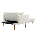 Chaise longue/fauteuil d'appoint, bords incurvés, rembourrée de mousse épaisse et recouverte d'un tissu de haute qualité