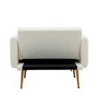 Chaise longue/fauteuil d'appoint, bords incurvés, rembourrée de mousse épaisse et recouverte d'un tissu de haute qualité