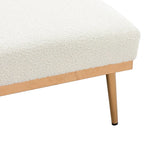 Chaise longue/fauteuil d'appoint, bords incurvés, rembourrée de mousse épaisse et recouverte d'un tissu de haute qualité