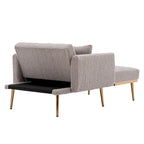 Chaise longue/fauteuil d'appoint, bords incurvés, rembourrée de mousse épaisse et recouverte d'un tissu de haute qualité