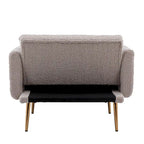 Chaise longue/fauteuil d'appoint, bords incurvés, rembourrée de mousse épaisse et recouverte d'un tissu de haute qualité