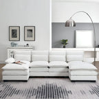 Canapé d'angle modulable 6 places en U blanc/gris/vert/bleu/noir