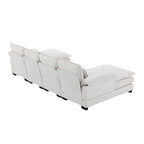 Canapé d'angle modulable 6 places en U blanc/gris/vert/bleu/noir