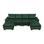 Canapé d'angle modulable 6 places en U blanc/gris/vert/bleu/noir
