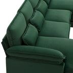 Canapé d'angle modulable 6 places en U blanc/gris/vert/bleu/noir