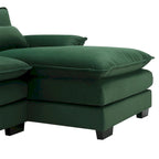 Canapé d'angle modulable 6 places en U blanc/gris/vert/bleu/noir