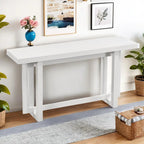 Console de style industriel, plateau MDF et pin, bleu marine / gris foncé / blanc, 1 personne
