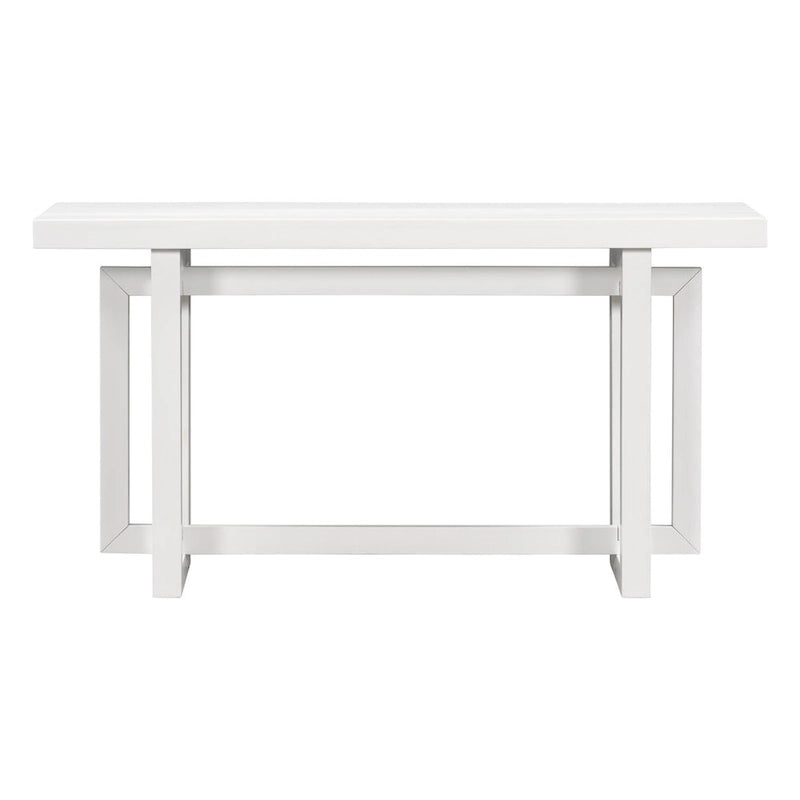 Console de style industriel, plateau MDF et pin, bleu marine / gris foncé / blanc, 1 personne