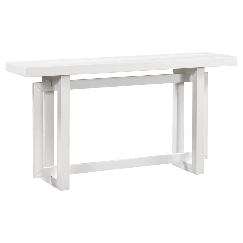 Console de style industriel, plateau MDF et pin, bleu marine / gris foncé / blanc, 1 personne