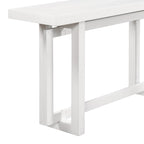 Console de style industriel, plateau MDF et pin, bleu marine / gris foncé / blanc, 1 personne