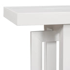Console de style industriel, plateau MDF et pin, bleu marine / gris foncé / blanc, 1 personne
