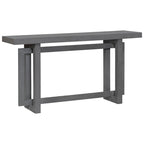 Console de style industriel, plateau MDF et pin, bleu marine / gris foncé / blanc, 1 personne