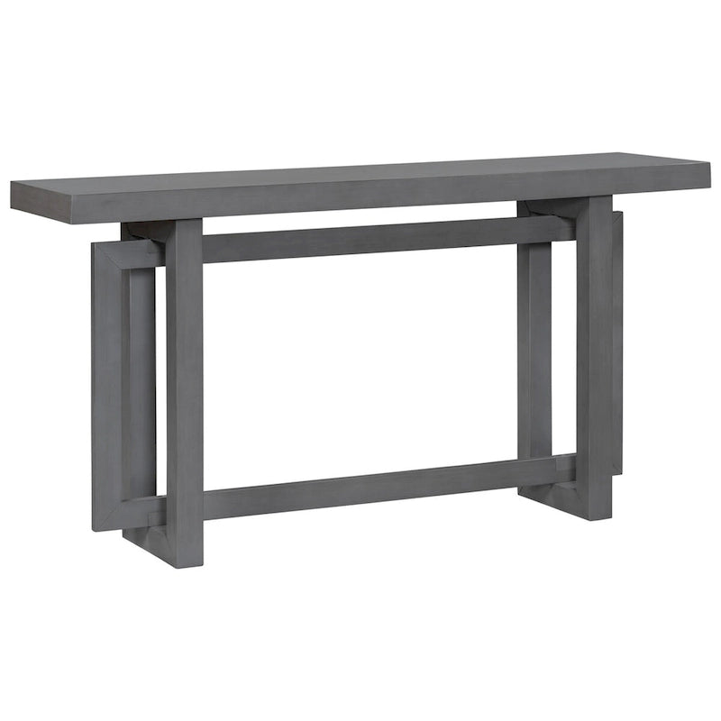 Console de style industriel, plateau MDF et pin, bleu marine / gris foncé / blanc, 1 personne