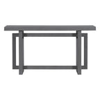 Console de style industriel, plateau MDF et pin, bleu marine / gris foncé / blanc, 1 personne