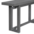 Console de style industriel, plateau MDF et pin, bleu marine / gris foncé / blanc, 1 personne