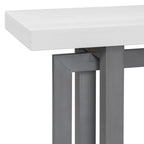 Console de style industriel, plateau MDF et pin, bleu marine / gris foncé / blanc, 1 personne