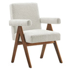 Chaise de salle à manger Lyra en tissu bouclé – Lot de 2