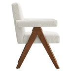 Chaise de salle à manger Lyra en tissu bouclé – Lot de 2