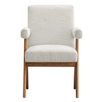 Chaise de salle à manger Lyra en tissu bouclé – Lot de 2