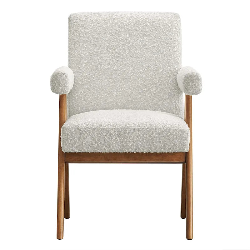 Chaise de salle à manger Lyra en tissu bouclé – Lot de 2