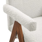 Chaise de salle à manger Lyra en tissu bouclé – Lot de 2
