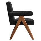 Chaise de salle à manger Lyra en tissu bouclé – Lot de 2