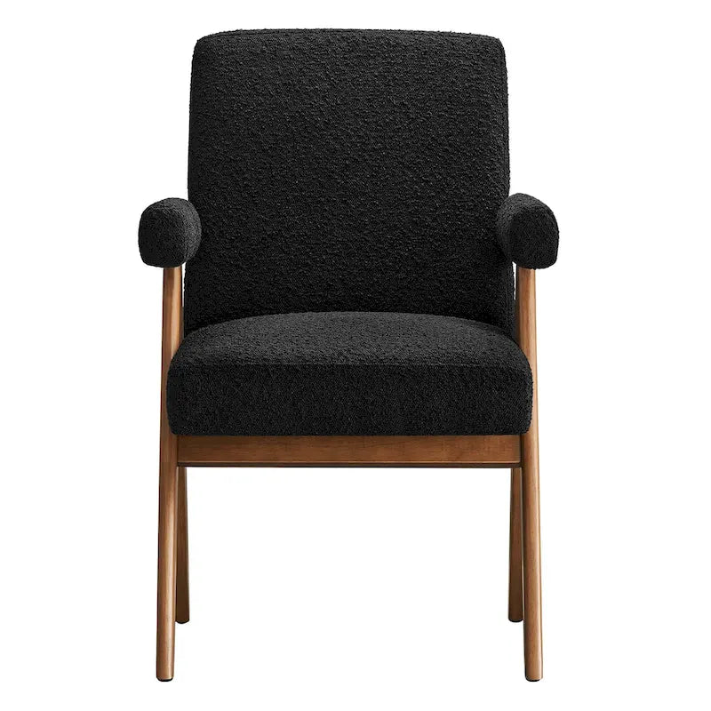 Chaise de salle à manger Lyra en tissu bouclé – Lot de 2
