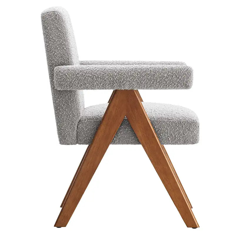 Chaise de salle à manger Lyra en tissu bouclé – Lot de 2