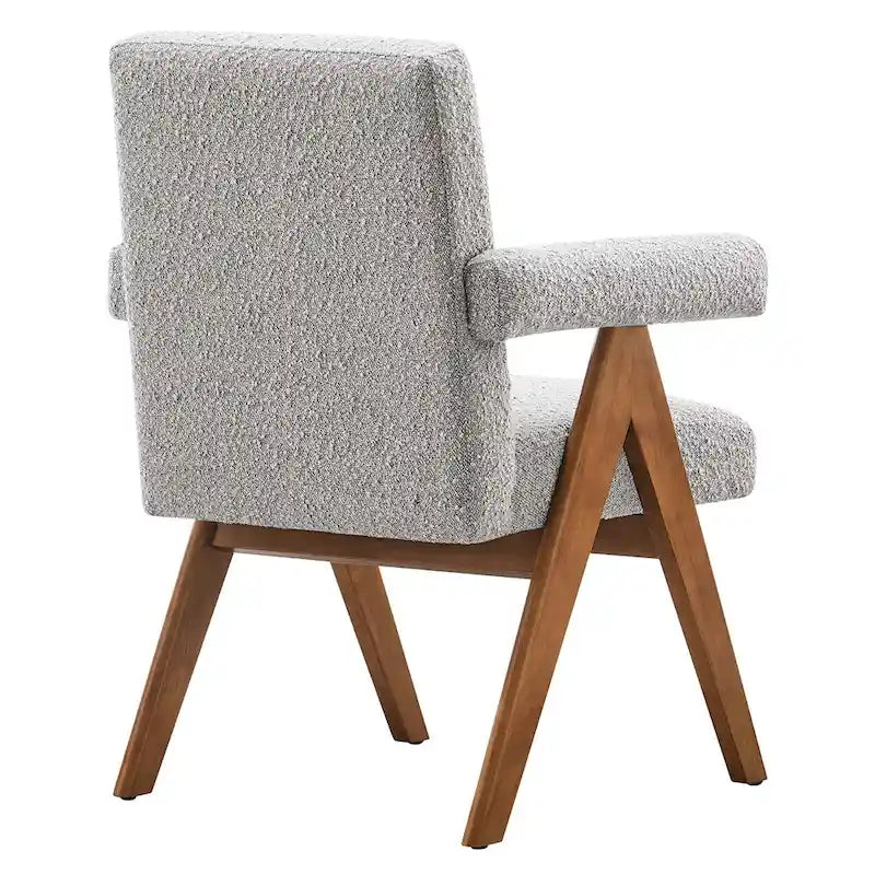 Chaise de salle à manger Lyra en tissu bouclé – Lot de 2