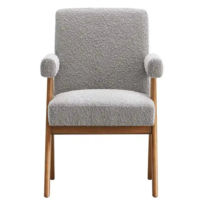 Chaise de salle à manger Lyra en tissu bouclé – Lot de 2