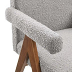 Chaise de salle à manger Lyra en tissu bouclé – Lot de 2