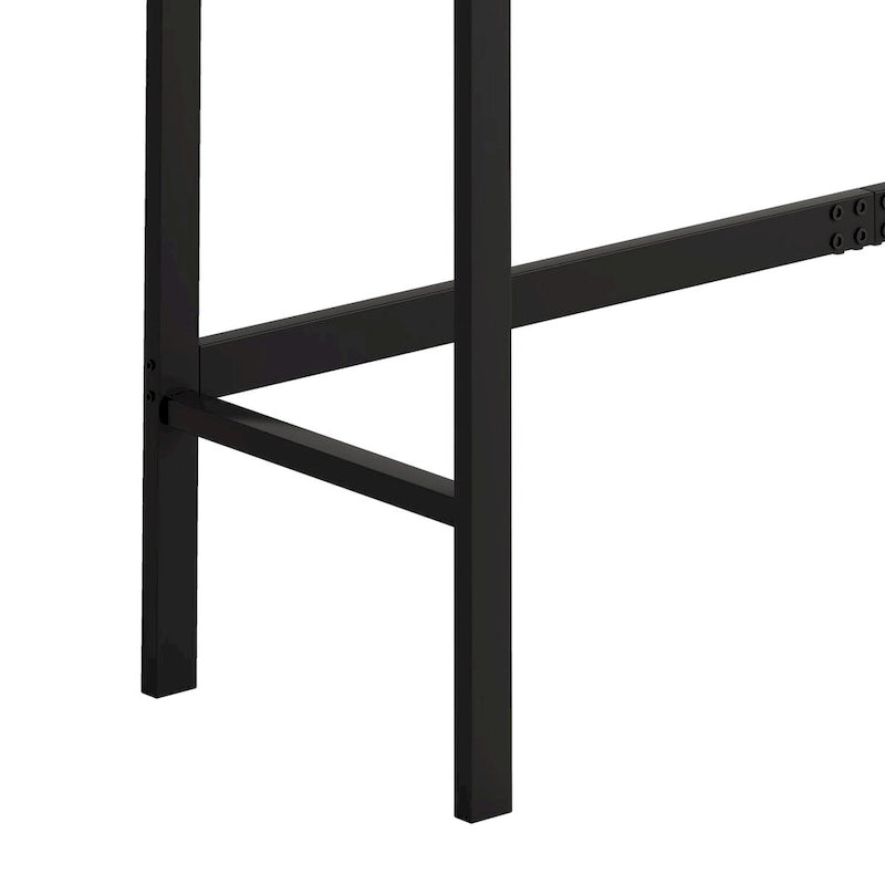 Ensemble table de bar et 2 tabourets bicolore gris/marron