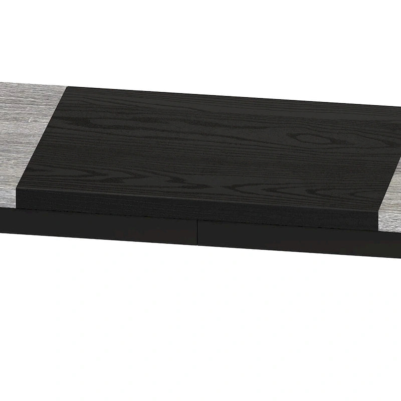 Ensemble table de bar et 2 tabourets bicolore gris/marron