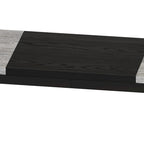 Ensemble table de bar et 2 tabourets bicolore gris/marron