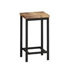 Ensemble table de bar et 2 tabourets bicolore gris/marron