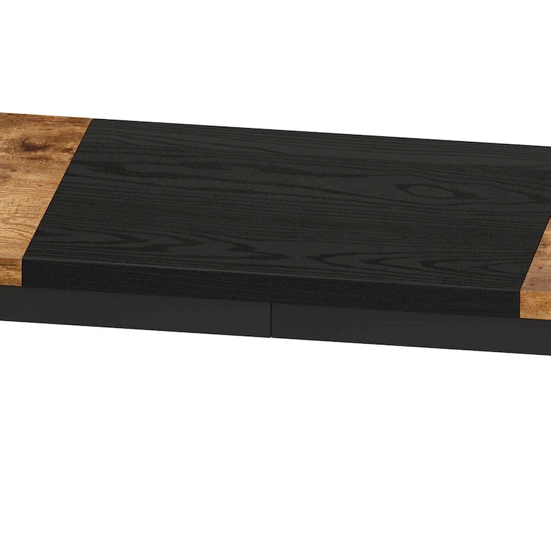 Ensemble table de bar et 2 tabourets bicolore gris/marron